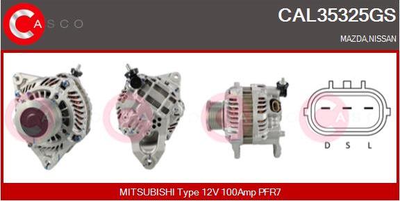 Casco CAL35325GS - Alternator autospares.lv