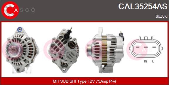 Casco CAL35254AS - Alternator autospares.lv