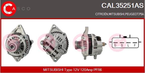 Casco CAL35251AS - Alternator autospares.lv