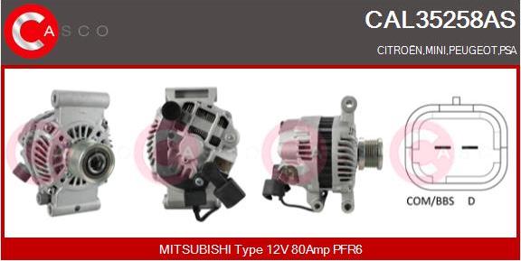 Casco CAL35258AS - Alternator autospares.lv