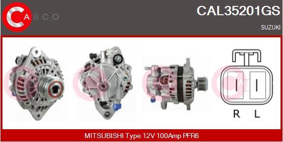 Casco CAL35201GS - Alternator autospares.lv