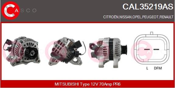 Casco CAL35219AS - Alternator autospares.lv