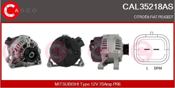 Casco CAL35218AS - Alternator autospares.lv