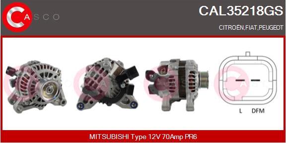 Casco CAL35218GS - Alternator autospares.lv