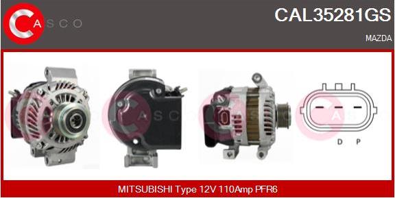 Casco CAL35281GS - Alternator autospares.lv