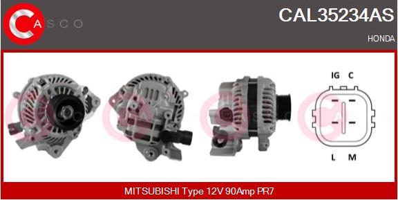 Casco CAL35234AS - Alternator autospares.lv