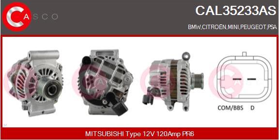 Casco CAL35233AS - Alternator autospares.lv