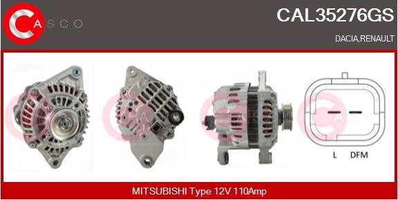 Casco CAL35276GS - Alternator autospares.lv