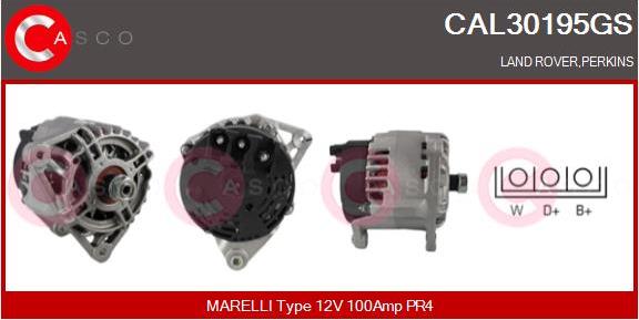 Casco CAL30195GS - Alternator autospares.lv