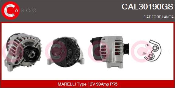 Casco CAL30190GS - Alternator autospares.lv