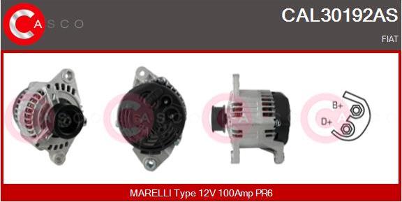 Casco CAL30192AS - Alternator autospares.lv