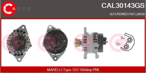 Casco CAL30143GS - Alternator autospares.lv