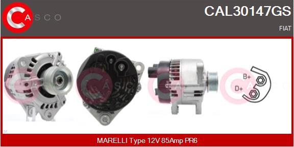 Casco CAL30147GS - Alternator autospares.lv