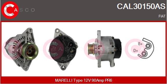 Casco CAL30150AS - Alternator autospares.lv