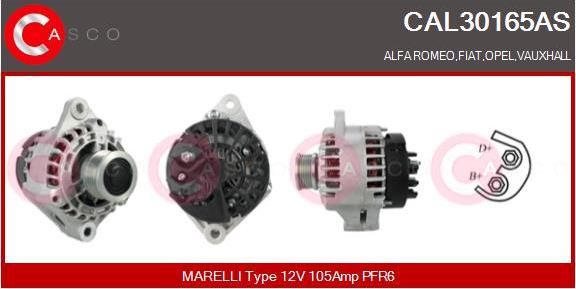 Casco CAL30165AS - Alternator autospares.lv