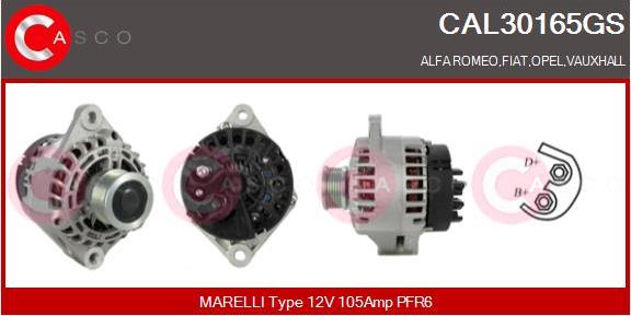 Casco CAL30165GS - Alternator autospares.lv