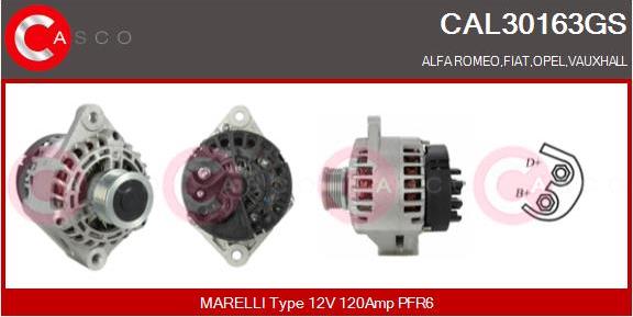 Casco CAL30163GS - Alternator autospares.lv