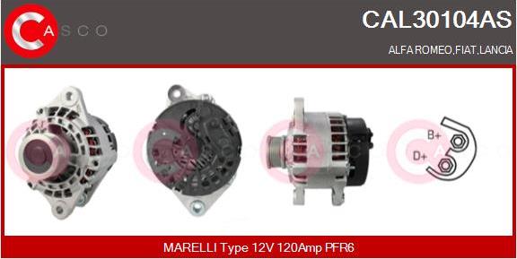 Casco CAL30104AS - Alternator autospares.lv