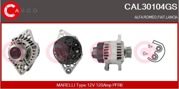 Casco CAL30104GS - Alternator autospares.lv