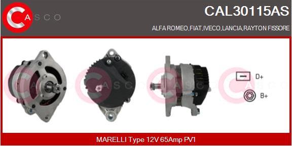 Casco CAL30115AS - Alternator autospares.lv