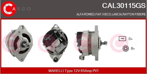 Casco CAL30115GS - Alternator autospares.lv