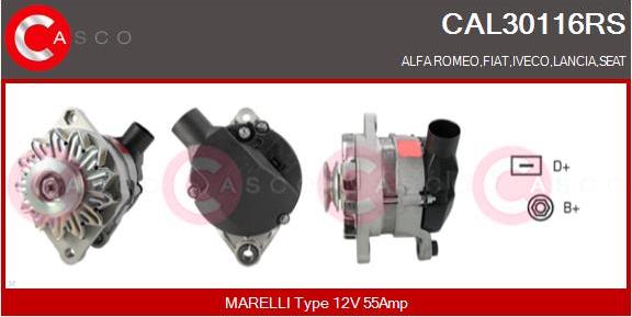 Casco CAL30116RS - Alternator autospares.lv