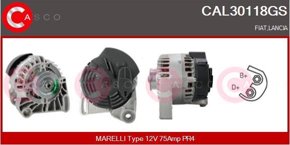 Casco CAL30118GS - Alternator autospares.lv