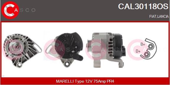 Casco CAL30118OS - Alternator autospares.lv