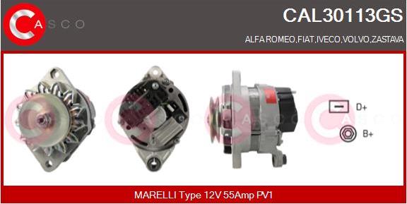 Casco CAL30113GS - Alternator autospares.lv