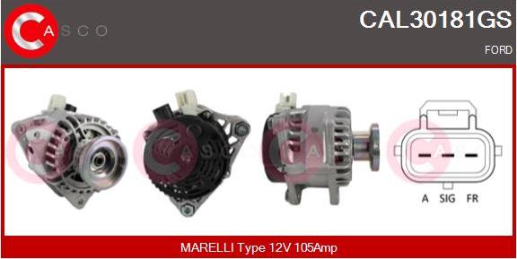 Casco CAL30181GS - Alternator autospares.lv