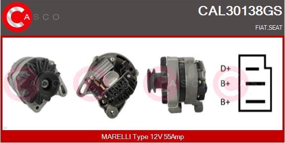 Casco CAL30138GS - Alternator autospares.lv