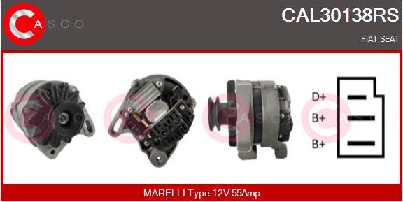 Casco CAL30138RS - Alternator autospares.lv