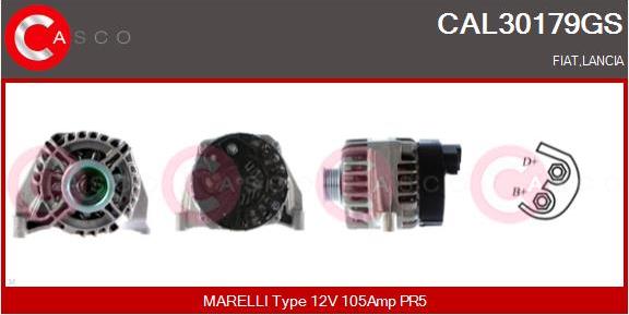 Casco CAL30179GS - Alternator autospares.lv