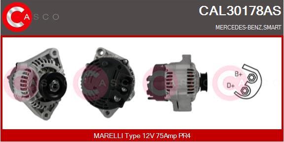 Casco CAL30178AS - Alternator autospares.lv