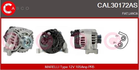 Casco CAL30172AS - Alternator autospares.lv