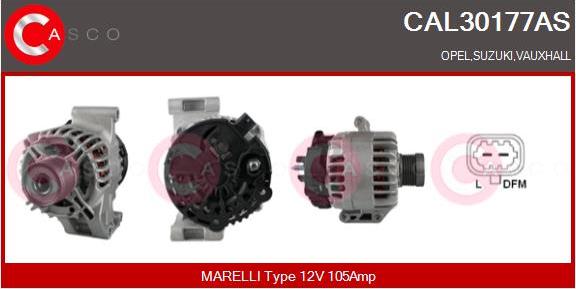 Casco CAL30177AS - Alternator autospares.lv