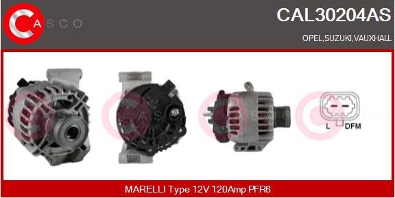 Casco CAL30204AS - Alternator autospares.lv