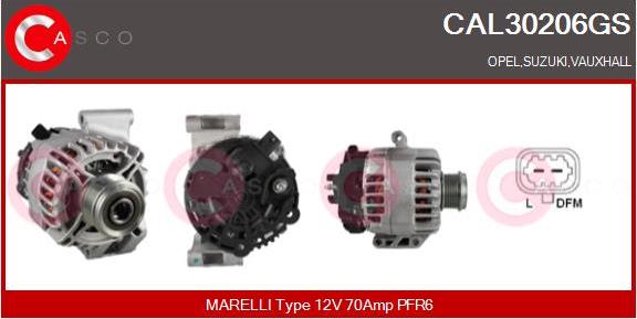 Casco CAL30206GS - Alternator autospares.lv