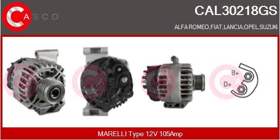 Casco CAL30218GS - Alternator autospares.lv