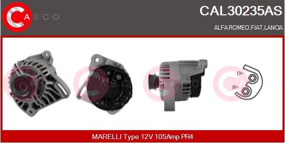 Casco CAL30235AS - Alternator autospares.lv