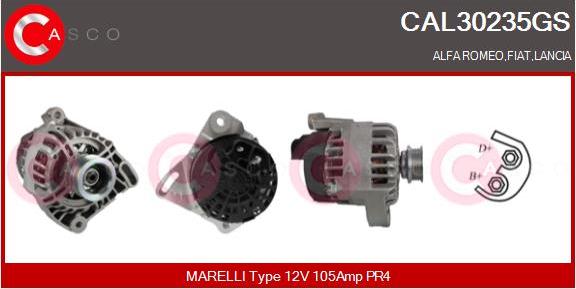 Casco CAL30235GS - Alternator autospares.lv