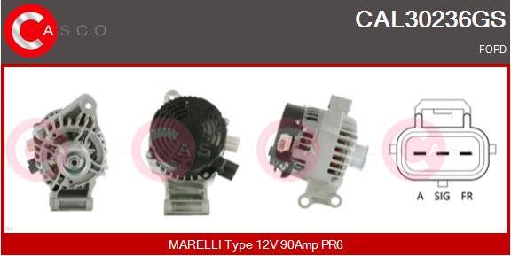 Casco CAL30236GS - Alternator autospares.lv