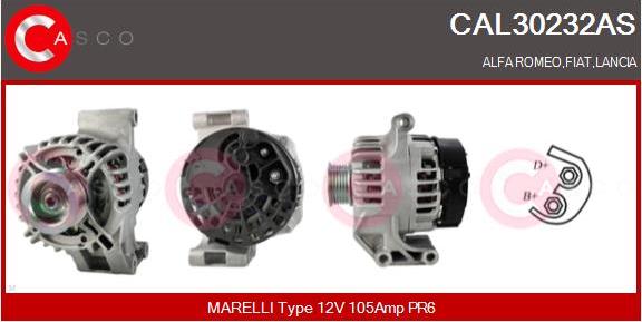 Casco CAL30232AS - Alternator autospares.lv