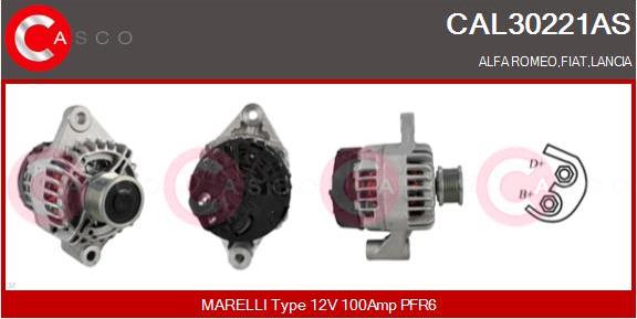 Casco CAL30221AS - Alternator autospares.lv