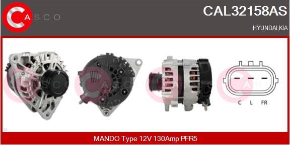 Casco CAL32158AS - Alternator autospares.lv