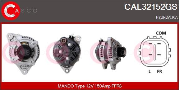 Casco CAL32152GS - Alternator autospares.lv