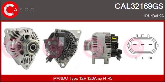 Casco CAL32169GS - Alternator autospares.lv