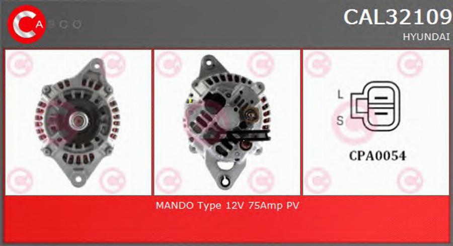 Casco CAL32109 - Alternator autospares.lv