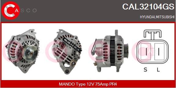 Casco CAL32104GS - Alternator autospares.lv