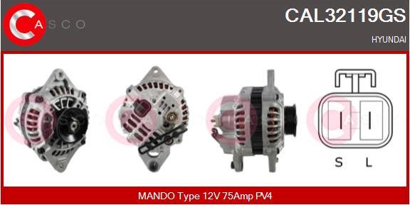Casco CAL32119GS - Alternator autospares.lv